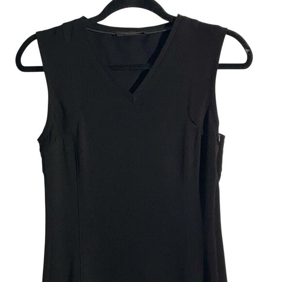 Narciso Rodriguez Black Wool-Cotton Sleeveless Sheath Dress Made in Italy, Sz 4 - Picture 2 of 9